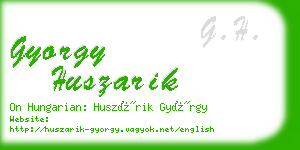 gyorgy huszarik business card